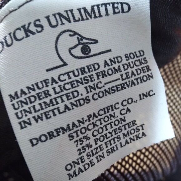 Vintage Ducks Unlimited Green Wing Camouflage Trucker Snap Back Hat - Picture 9 of 10